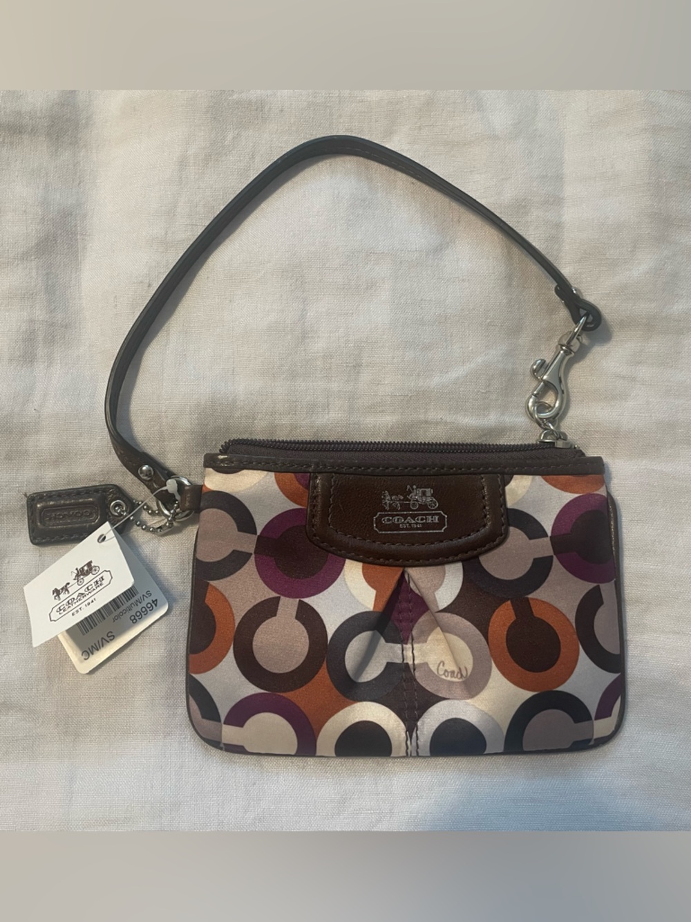 NWT Coach Madison Multicolor Signature C Wristlet Coin Purse - Picture 2 of 8